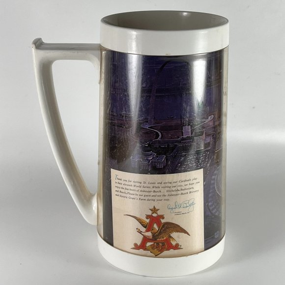 Vtg 1967 World Series Beer Mug Stein Anheuser Busch Cardinals Boston MLB - Picture 5 of 12